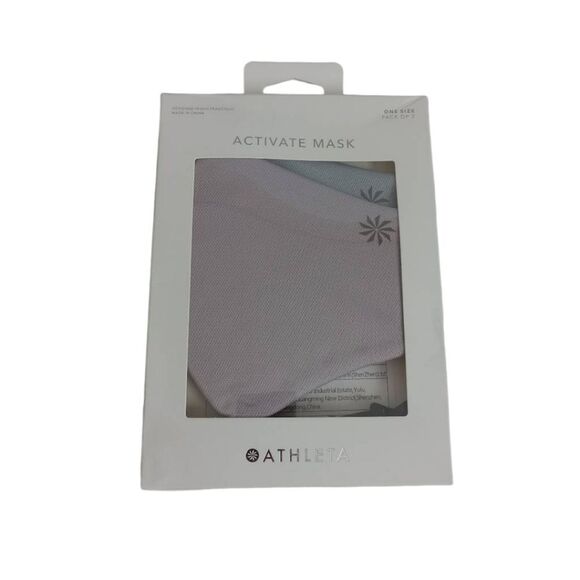 Athleta Pack of 2 Purple & Blue Gray Lightweight Particle Blocking Activate Mask - Picture 1 of 9